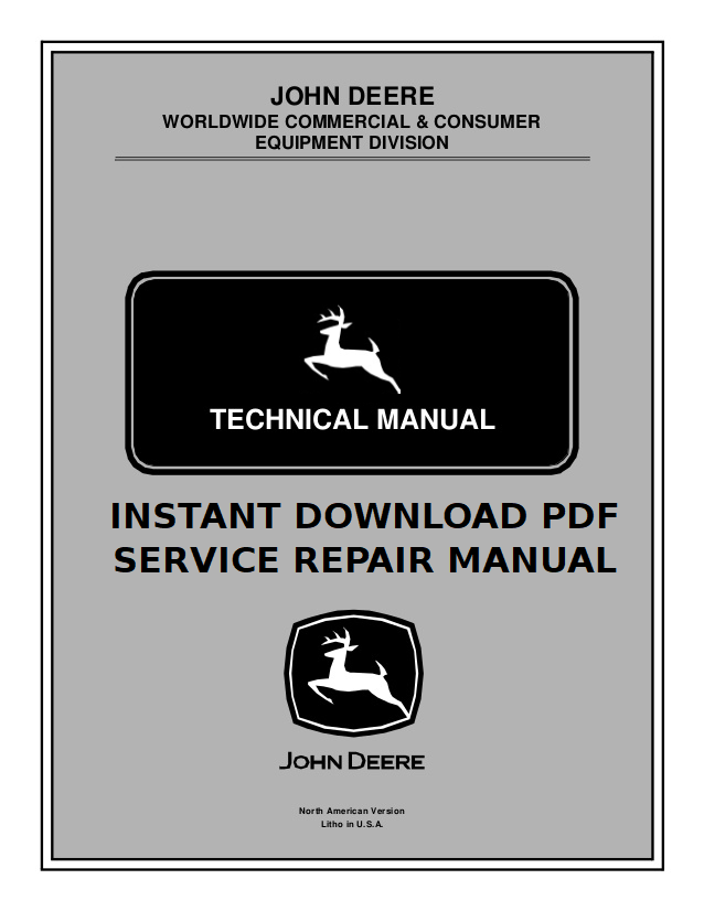 John Deere 1420 1435 1445 1545 1565 Series 2 Front Mower Service Manual TM2147 Download John